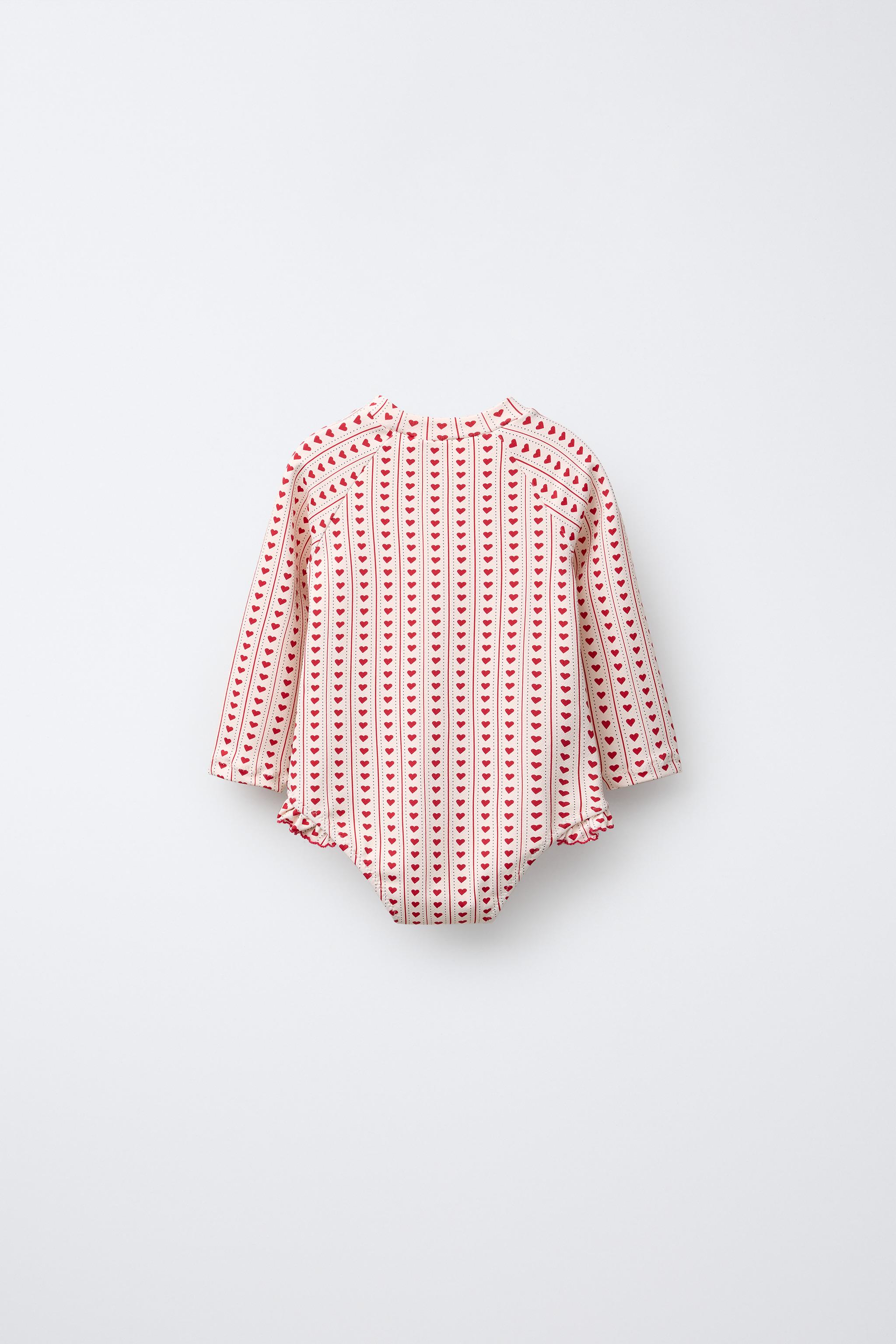 1-6 YEARS/ HEART PRINT SWIMSUIT